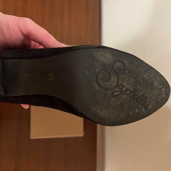 Seychelles Black Suede Booties Size 7.5 - Picture 5 of 5